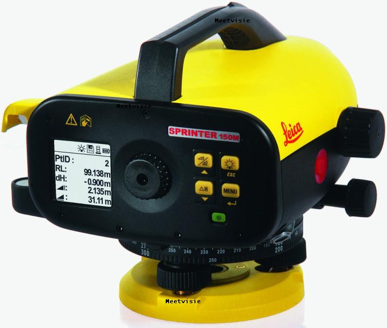 Digitaal waterpasinstrument Leica Sprinter 150M - Meetvisie waterpastoestel service voor Nederland en Belgi�.